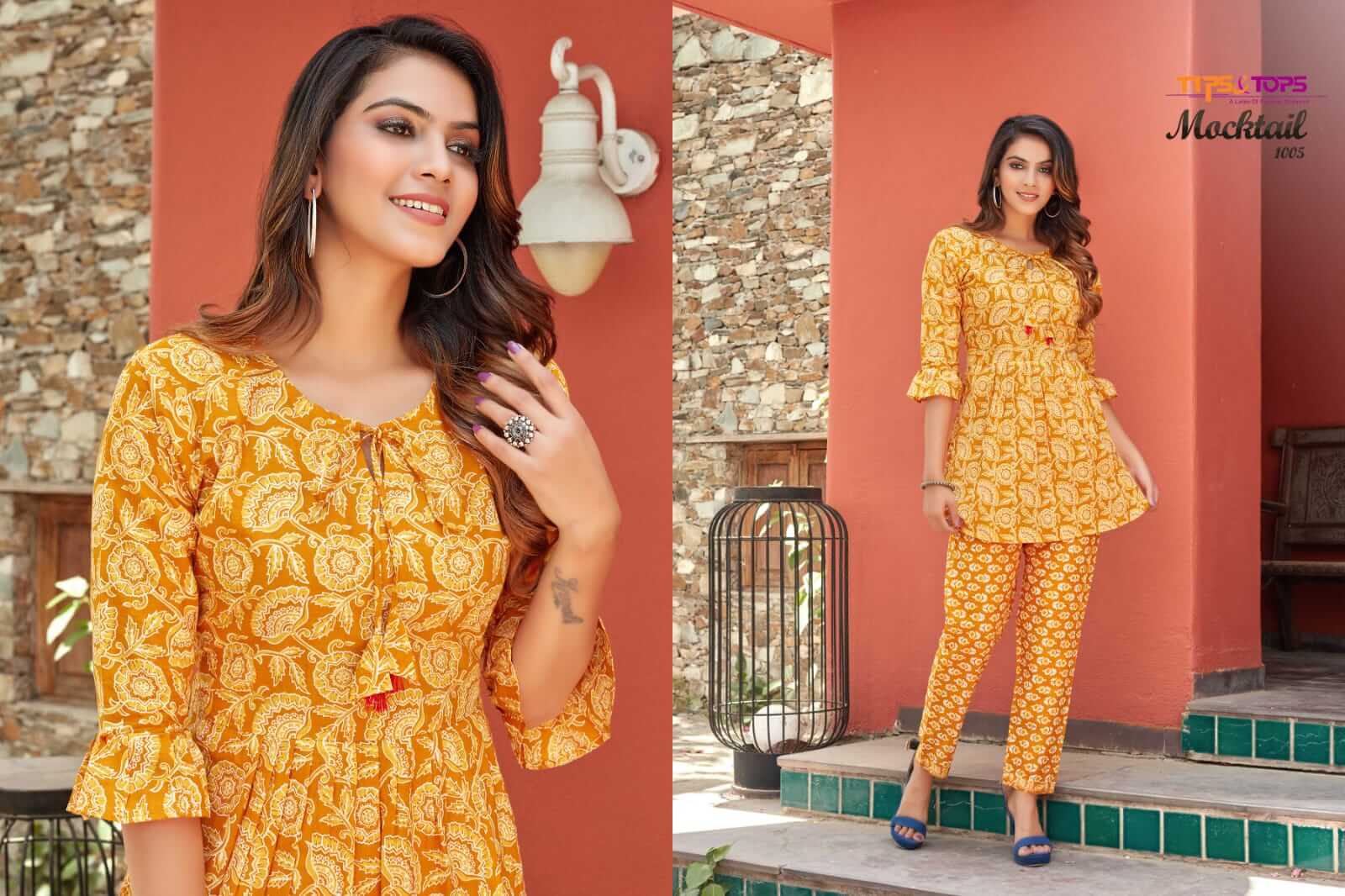 Tips And Tops Mocktail Fancy Kurti With Bottom Catalog In Wholesale Price. Purchase Full Catalog of Tips And Tops Mocktail In Wholesale Price Online