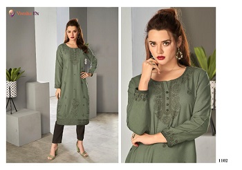 Vamika Nx Presents New Kurti Catalog Rooh, Rooh Six Designs Lucknowi type Stitching Pattern Work Kurtis Wholesale Catalogue by Vamika nx, 