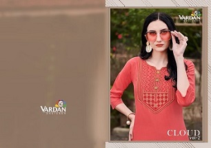 Vardan Cloud Vol 2 Kurtis Nira Cotton Wholesale Catalog, Buy Full Catalog of Vardan Cloud Vol 2 Kurtis Nira Cotton At Wholesale Price