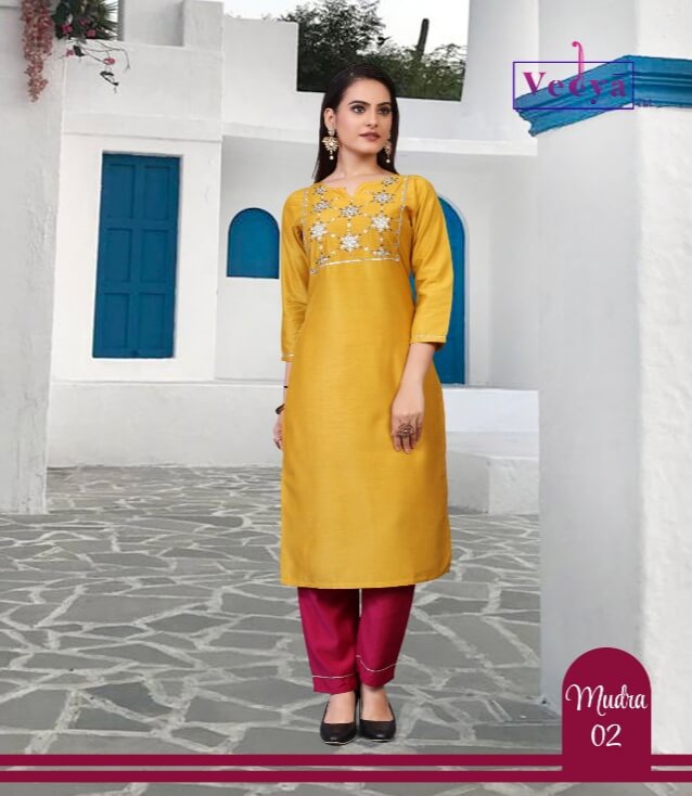 Vedya Mudra Kurti Catalog In Wholesale Price. Purchase Full Catalog of Vedya Mudra Catalog In Wholesale price