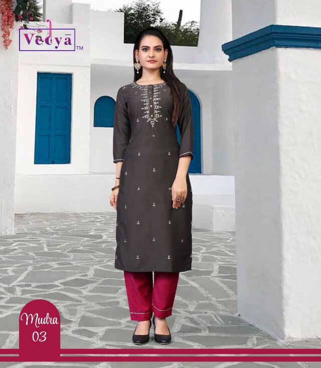 Vedya Mudra Kurti Catalog In Wholesale Price. Purchase Full Catalog of Vedya Mudra Catalog In Wholesale price