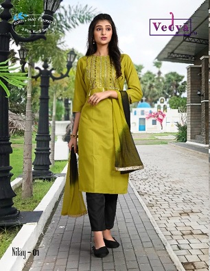 Vedya Nilay Kurti Bottom Dupatta Wholesale Catalog, Buy Full Catalog of Vedya Nilay Kurti Bottom Dupatta At Wholesale Price