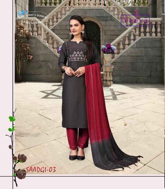 Vedya Saadgi Readymade Dress Catalog In Wholesale price. Purchase Full Catalog of Vedya Saadgi In Wholesale Price Online