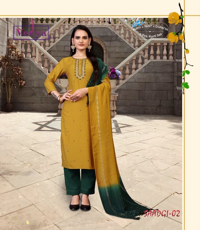 Vedya Saadgi Readymade Dress Catalog In Wholesale price. Purchase Full Catalog of Vedya Saadgi In Wholesale Price Online