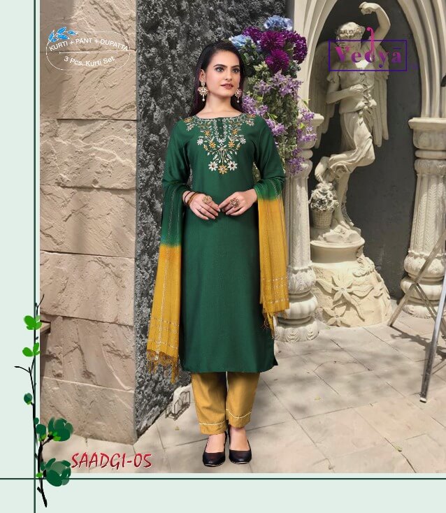 Vedya Saadgi Readymade Dress Catalog In Wholesale price. Purchase Full Catalog of Vedya Saadgi In Wholesale Price Online