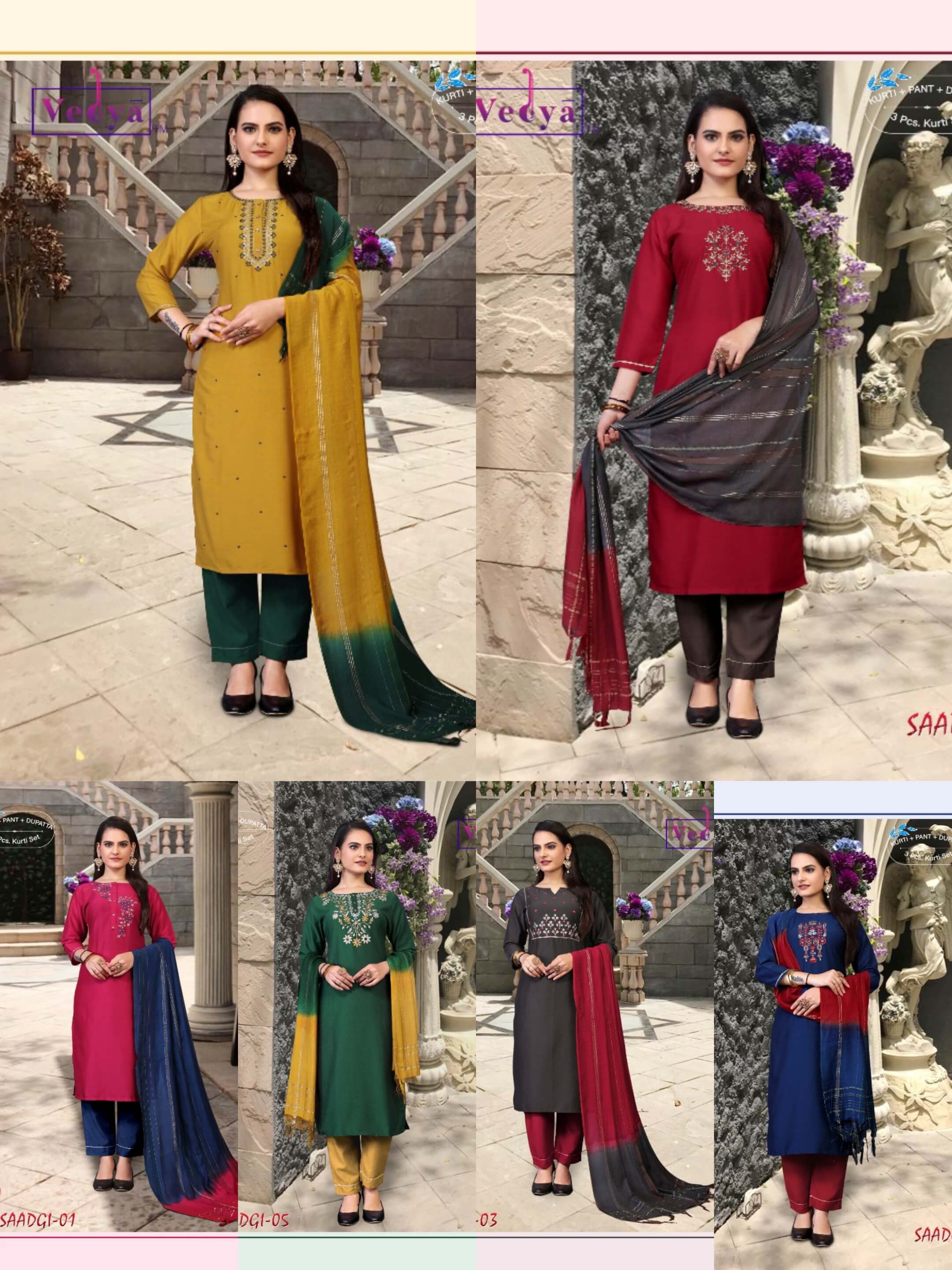 Vedya Saadgi Readymade Dress Catalog In Wholesale price. Purchase Full Catalog of Vedya Saadgi In Wholesale Price Online