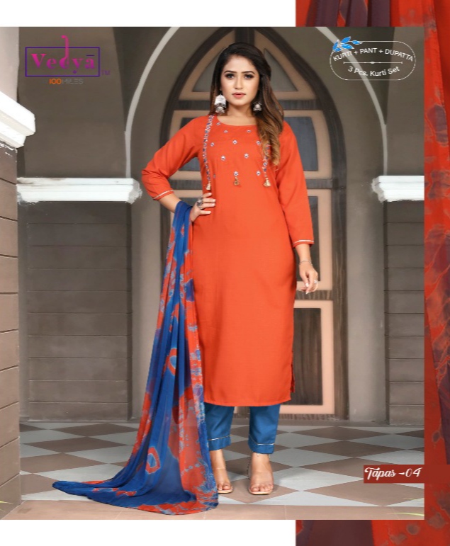 Vedya Tapas Readymade Dress Wholesale Catalog. Purchase Full Catalog of Readymade Dress In Wholesale Price Online