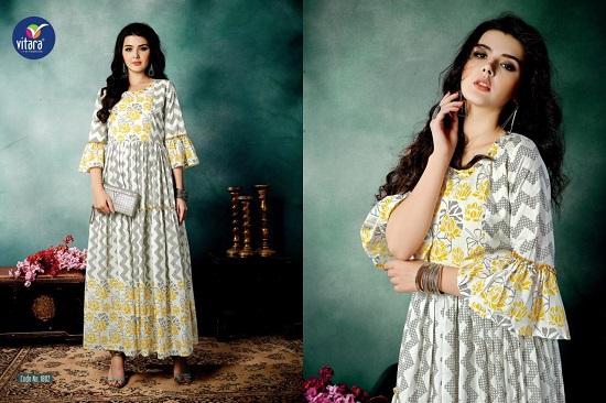 Vitara Fashion Biba Long Gown Kurti Wholesale Catalogue. Vitara Fashion Launches New Long Gown Kurtis Catalogue In Wholesale. Order Vitara Fashion Biba Catalogue Online In Lowest & Cheapest Online Wholesale Price From Surat Textile Bazar. Vitara Fashion Biba 4 Designs Ladies Gown Catalog Wholesale. Shop Vitara Fashion Surat Textile Gowns And Kurtis For Business. Buy Latest New Style Long Gown Kurtis In Wholesale 