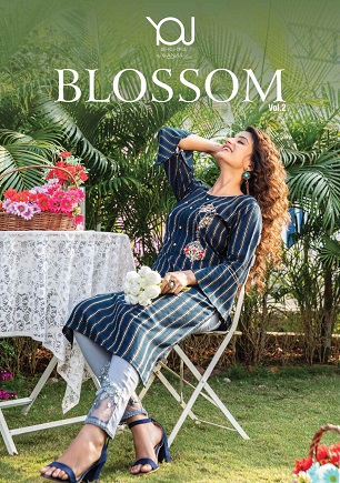 Wanna Blossom 2 Kurti Pant Wholesale Catalog