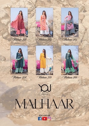 Wanna Malhaar Kurtis with Sharara and Dupatta wholesale catalog, Buy Full catalog of Wanna Malhaar Kurtis with Sharara and Dupatta at wholesale Price