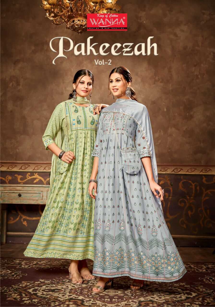 Wanna Pakeezah Vol 2 Party Wear Gown With Dupatta Catalog At Wholesale Price. Purchase Full Catalog of Wanna Pakeezah Vol 2 In Wholesale Price Online