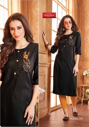 Wanna Sasha Fancy Sober Look Kurtis Wholesale Catalog, Buy Full Catalog of Wanna Sasha Fancy Sober Look Kurtis At Wholesale Price