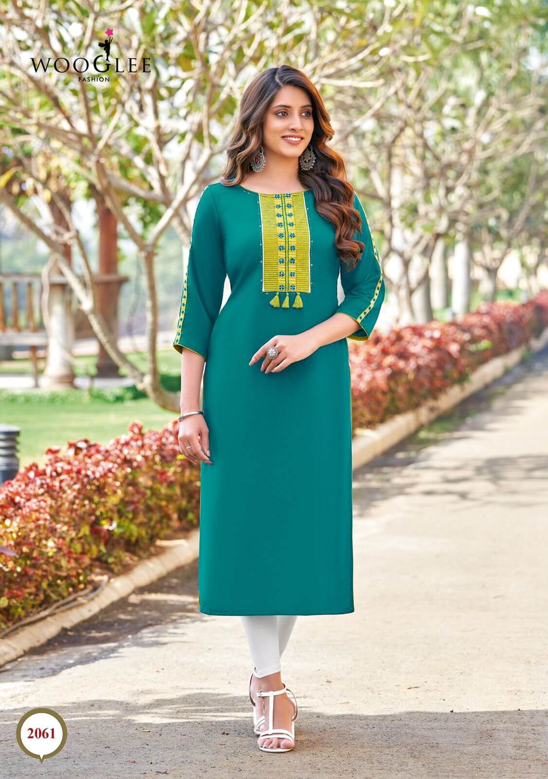 Wooglee Barbella Vol 9 Straight Cut Kurti Wholesale Catalog. Purchase Full Catalo Of Staight Cut Kurti In Wholesale Price Online