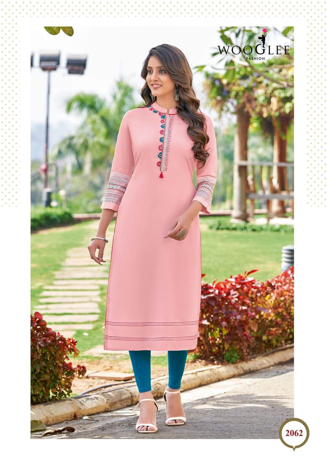 Wooglee Barbella Vol 9 Straight Cut Kurti Wholesale Catalog. Purchase Full Catalo Of Staight Cut Kurti In Wholesale Price Online