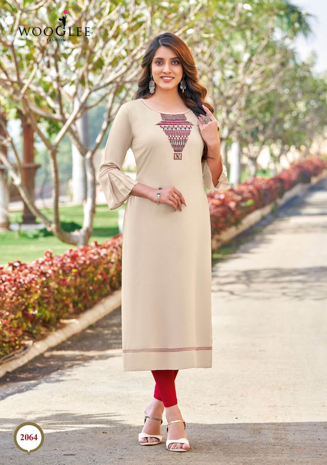 Wooglee Barbella Vol 9 Straight Cut Kurti Wholesale Catalog. Purchase Full Catalo Of Staight Cut Kurti In Wholesale Price Online