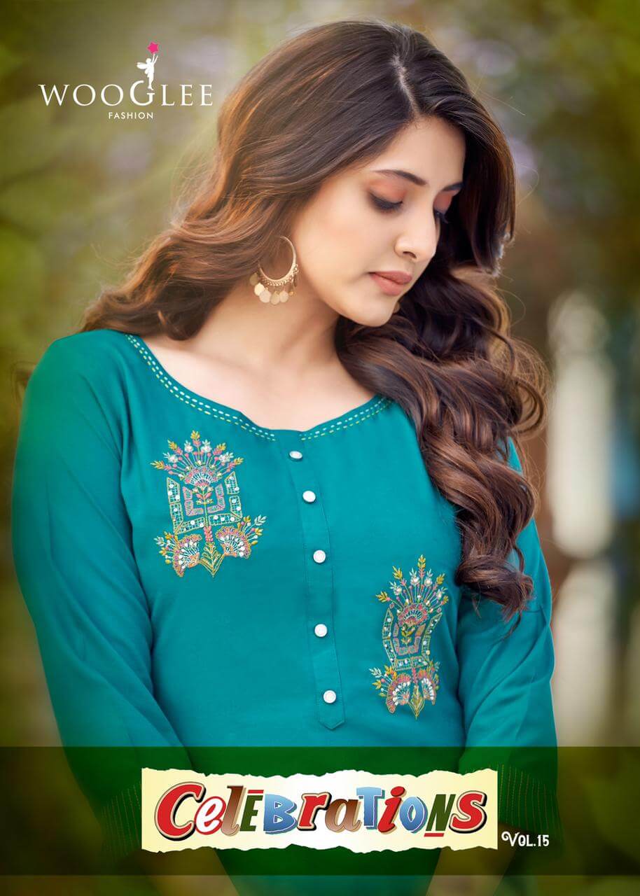 Wooglee Celebration Vol 15 Kurti With Bottom Catalog In Wholesale Price. Purchase Full Catalog of Wooglee Celebration Vol 15 In Wholesale Price Online