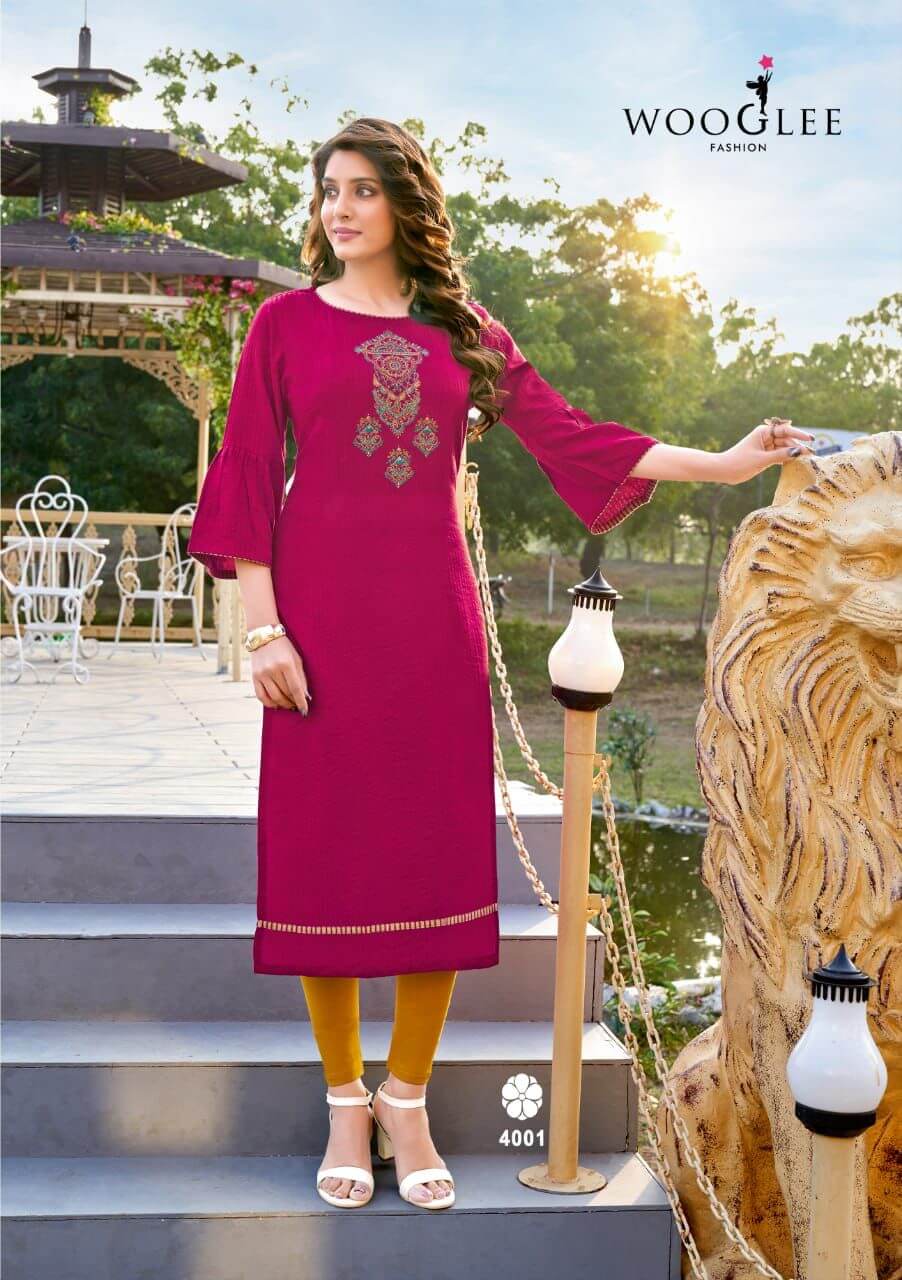 Wooglee Flora Viscose Kurtis Catalog In Wholesale Price. Purchase Full Catalog of Wooglee Flora In Wholesale Price Online