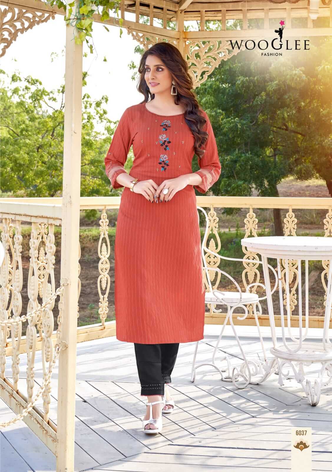 Wooglee Kesar Vol 6 Viscose Kurtis With Pant Wholesale Catalog