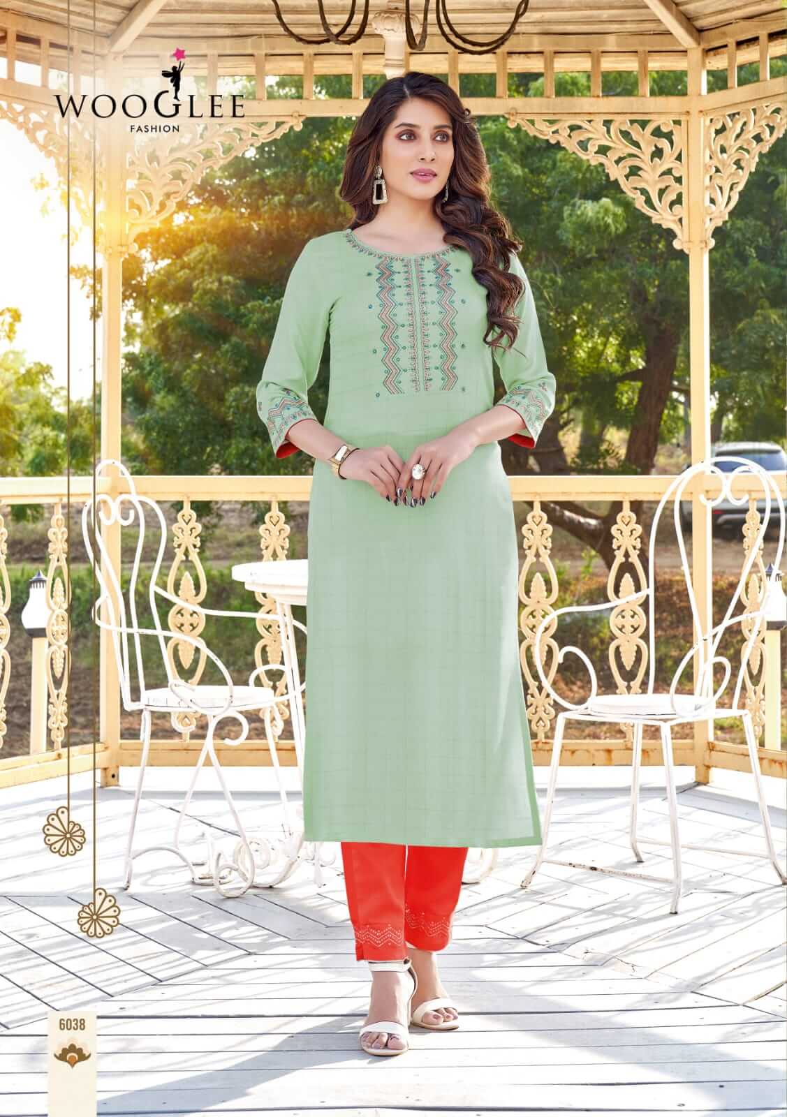 Wooglee Kesar Vol 6 Viscose Kurtis With Pant Wholesale Catalog, Buy Full Catalog of Wooglee Kesar Vol 6 Viscose Kurtis With Pant At Wholesale Price