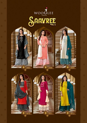 Wooglee Saavree 2 Top Bottom Dupatta Wholesale Catalog, Buy Full Catalog of Wooglee Saavree 2 Top Bottom Dupatta At Wholesale Price