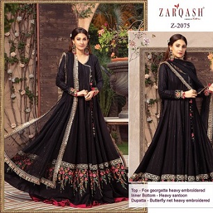 Zarqash Sateen Maria B Dress Material wholesale catalog, Buy Full catalog of Zarqash Sateen Maria B Dress Material at wholesale Prce