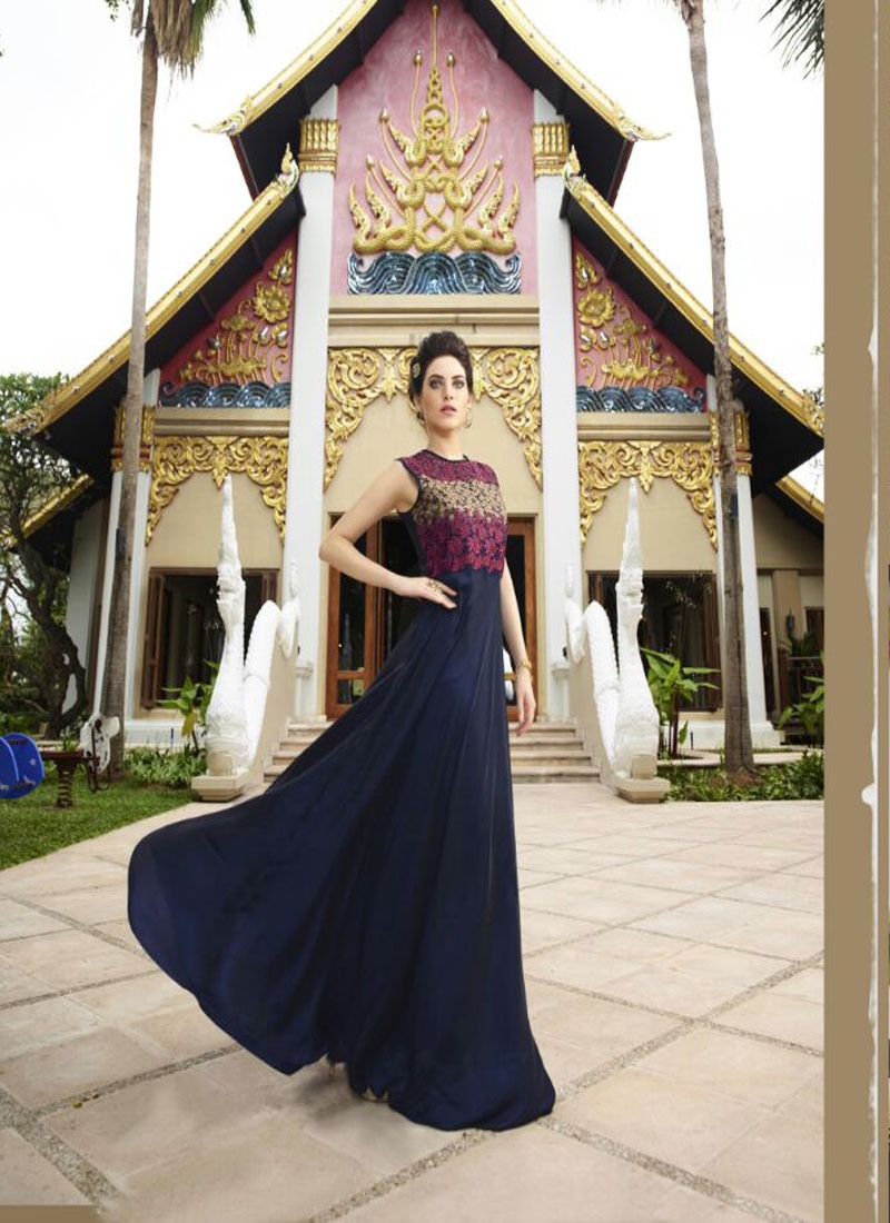 AASHI CATALOG  DESIGNER EMBROIDERED GOWN PREMIUMSILK SLUB SATIN WITH CREPE LINING DISPATCH FROM 17TH