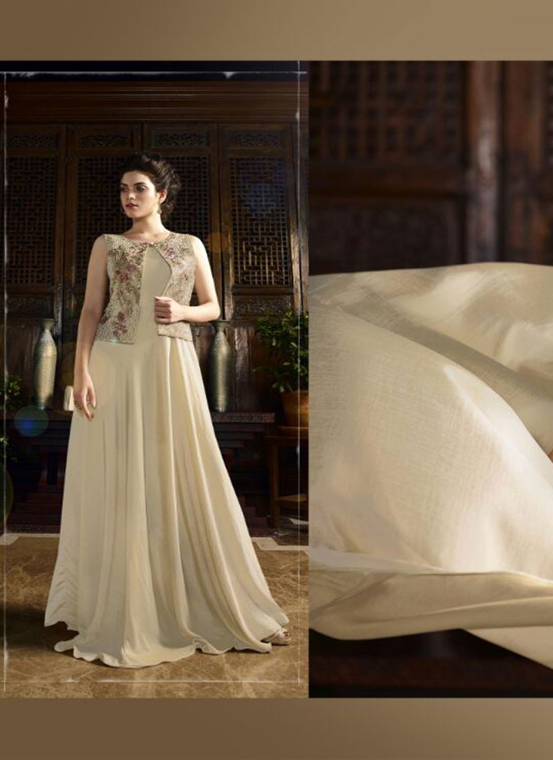 AASHI CATALOG  DESIGNER EMBROIDERED GOWN PREMIUMSILK SLUB SATIN WITH CREPE LINING DISPATCH FROM 17TH