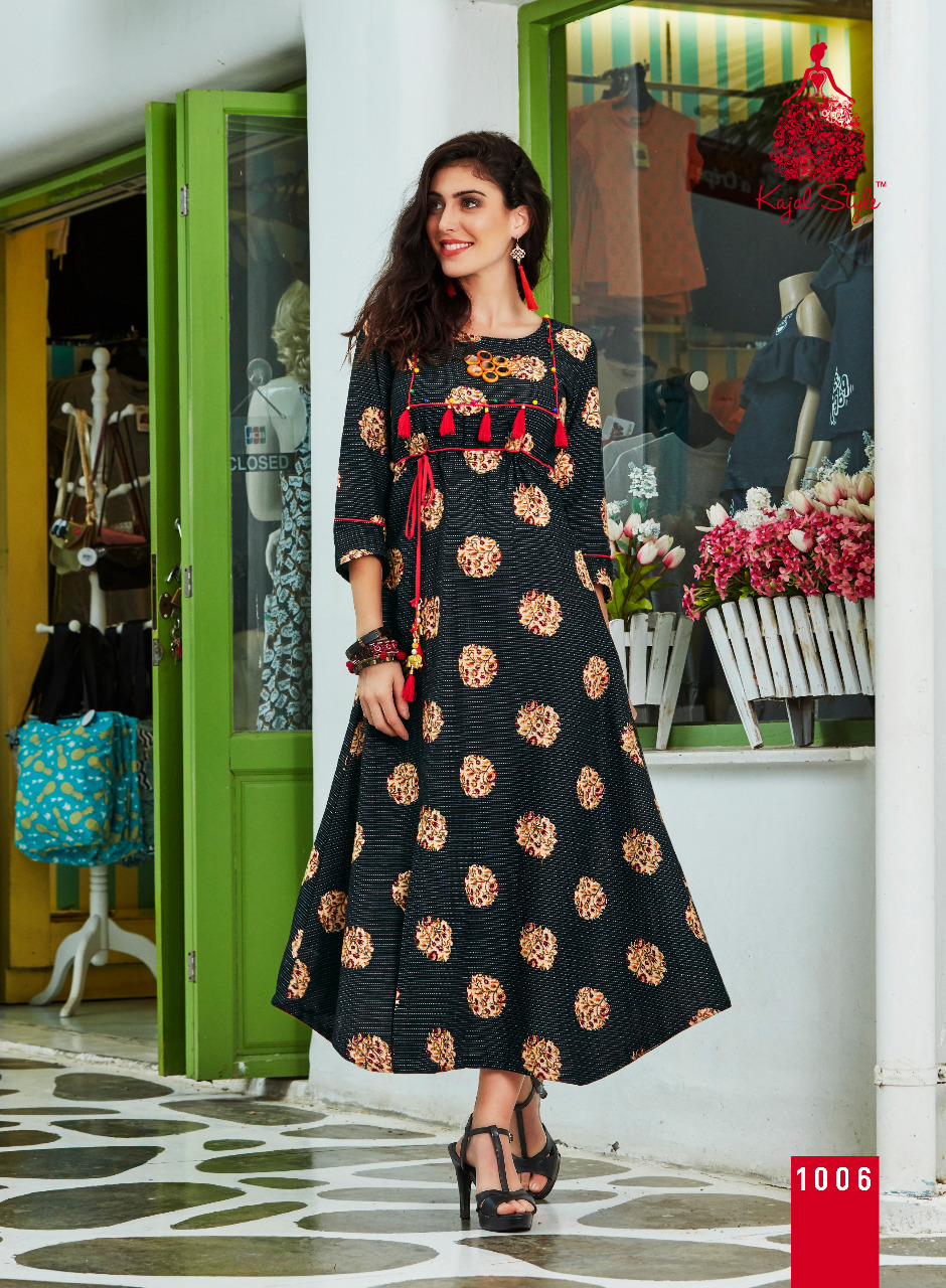 KAJAL STYLE ADIBA VOL 1 DESIGNER LONG CATALOG KURTIS