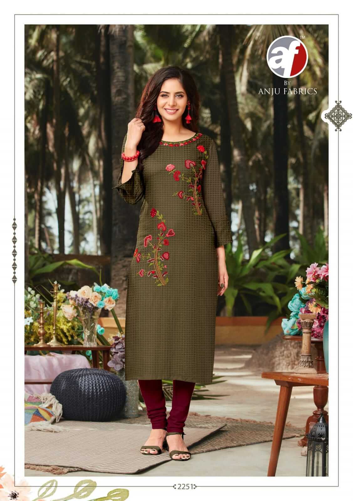 Anju Fabrics Crazy Vol 2 Kurtis Wholesale Catalog, Buy Full Catalog of Af Brand Crazy vol 2 Kurtis in Wholesale Price