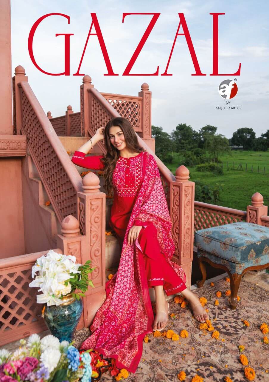 Af Gazal Hand Work Kurti Pant with Dupatta Catalog