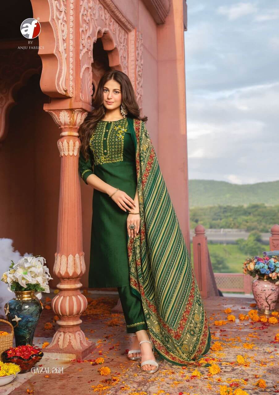 Af Gazal Hand Work Kurti Pant with Dupatta Catalog, Buy Af Gazal Hand Work Kurti Pant with Dupatta Full Catalog at Wholesale Price Online