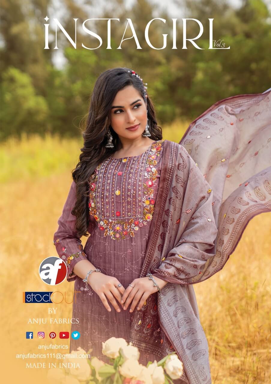 Af Instagirl vol 3 Kurti Pant with Dupatta Catalog in Wholesale