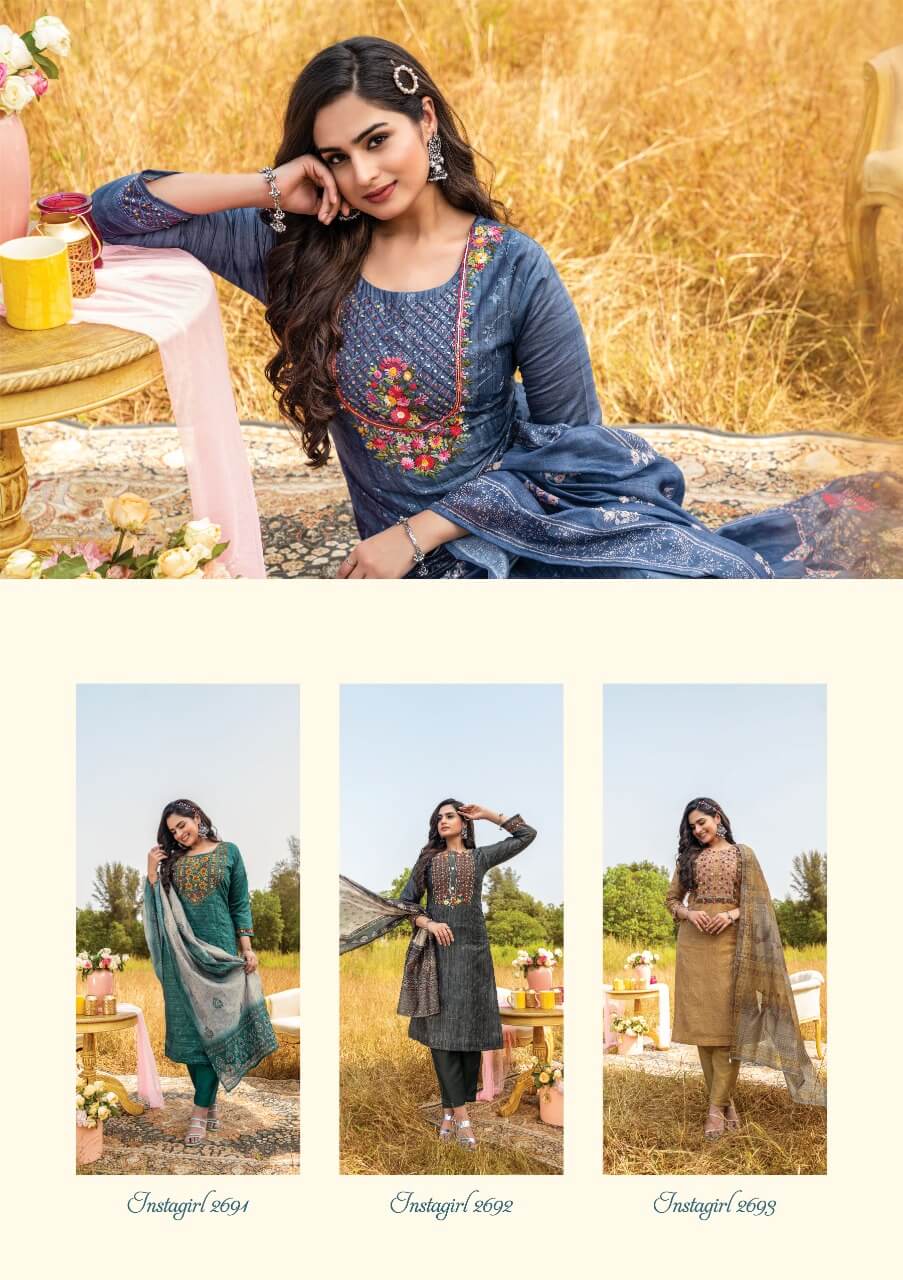 Af Instagirl vol 3 Kurti Pant with Dupatta Catalog in Wholesale, Buy Af Instagirl vol 3 Kurti Pant with Dupatta Full Catalog in Wholesale Price Online From Vadodara, Surat, Gujarat