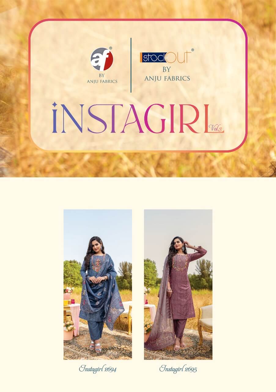 Af Instagirl vol 3 Kurti Pant with Dupatta Catalog in Wholesale, Buy Af Instagirl vol 3 Kurti Pant with Dupatta Full Catalog in Wholesale Price Online From Vadodara, Surat, Gujarat