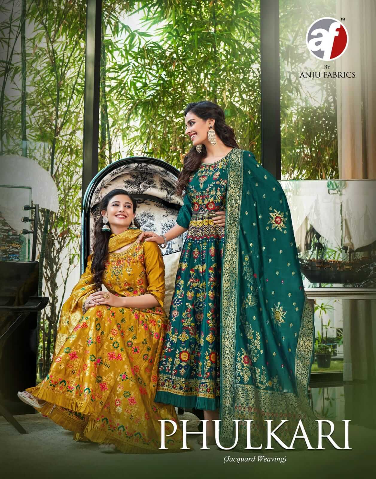 Af Phulkari Party Wear Gown with Dupatta Catalog in Wholesale