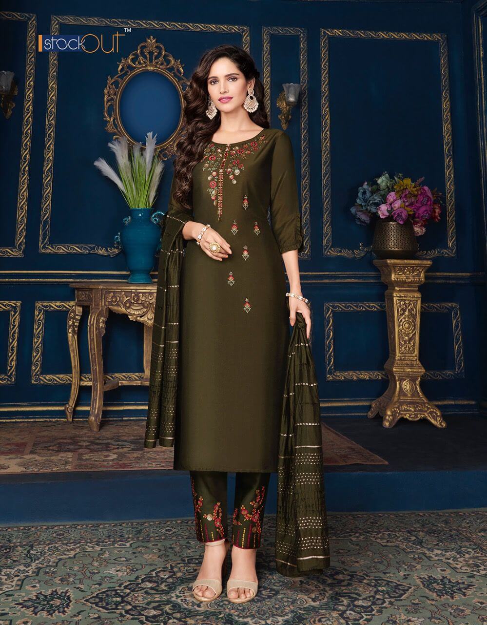 Af Silk Affair Kurti Pant Dupatta Set Wholesale Catalog, Af Silk Affair Kurti Pant Dupatta Set Full Catalog at Wholesale Price Online