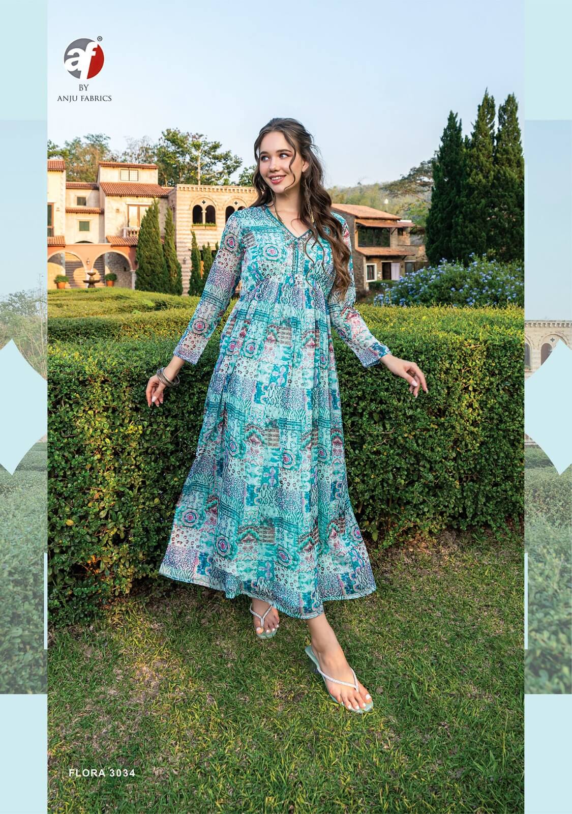 Af Flora vol 2 One Piece Designer Dress Catalog, Buy Anju Fabrics Flora vol 2 One Piece Designer Dress Full Catalog in Wholesale Price Online From Aarvee Creation