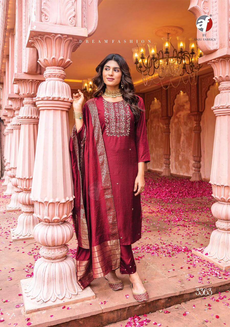 Pure Dola Silk Top, Jaam Silk Bottom & Viscose Jacquard with Sequence Dupatta