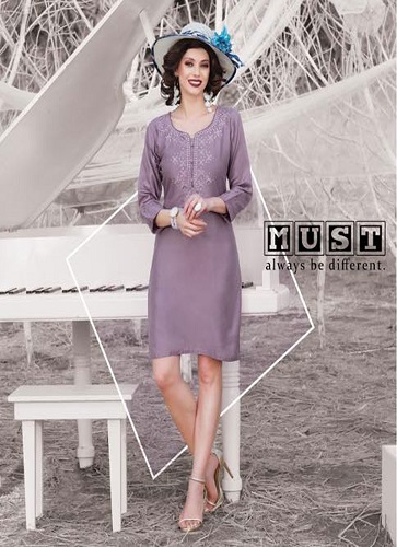 NEW STYLE BEAUTIFUL DESIGNER COTTON STAIN KURTIS