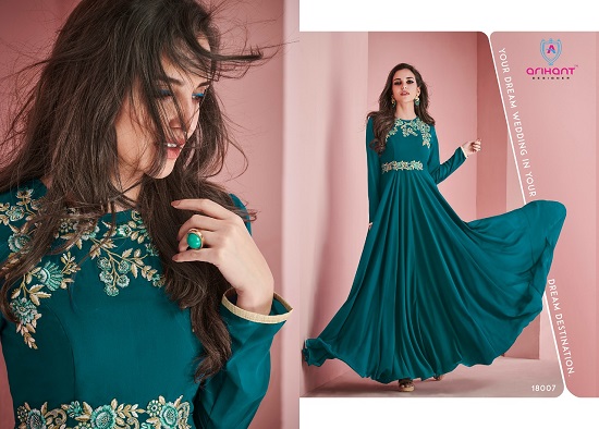 Arihant Nx Fox Georgette With Heavy Embroidery and With Heavy Crap Inner Sui Dhaaga Catalog 