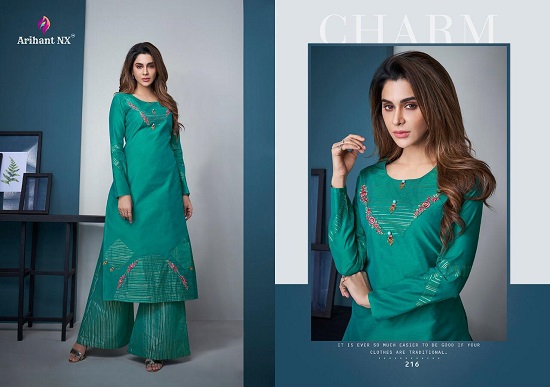 Arihant Vamika Mehar vol 2 Kurtis with Bottom Wholesale Catalogue. Shop Model Silk Kurtis With Pents and Plazzo in wholesale price online for Business.