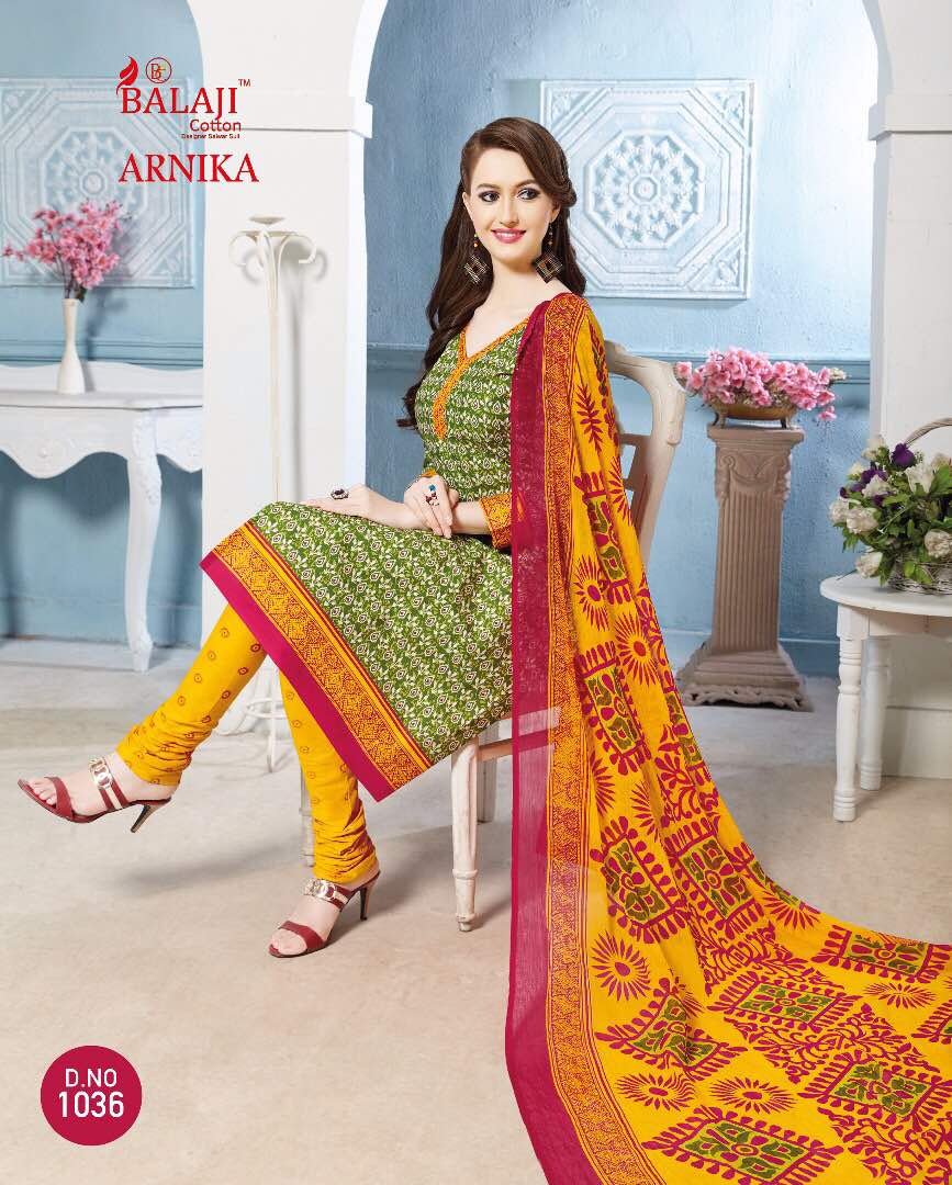 BEAUTIFUL COTTON PRINTED DRESS MATERIAL WITH CHIFFON DUPATTA