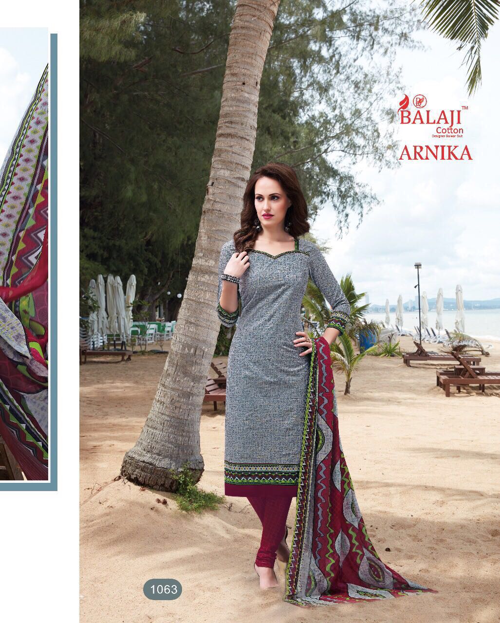 ARNIKA COTTON PRINTED DRESSMATERIAL WITH CHIFFON DUPATTA