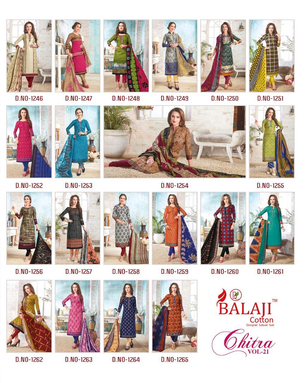 Balaji Chitra Vol 21 Cotton Dress Material Catalog