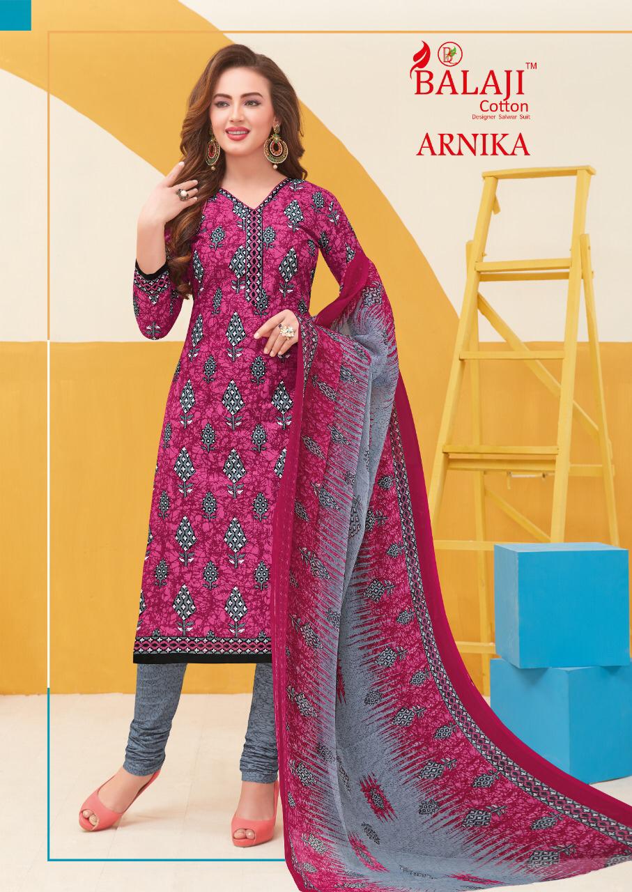 Balaji Cotton Arnika Vol 8 Top Cotton Wbottom Cotton And Chiffon Dupatta Dress Material Catalog