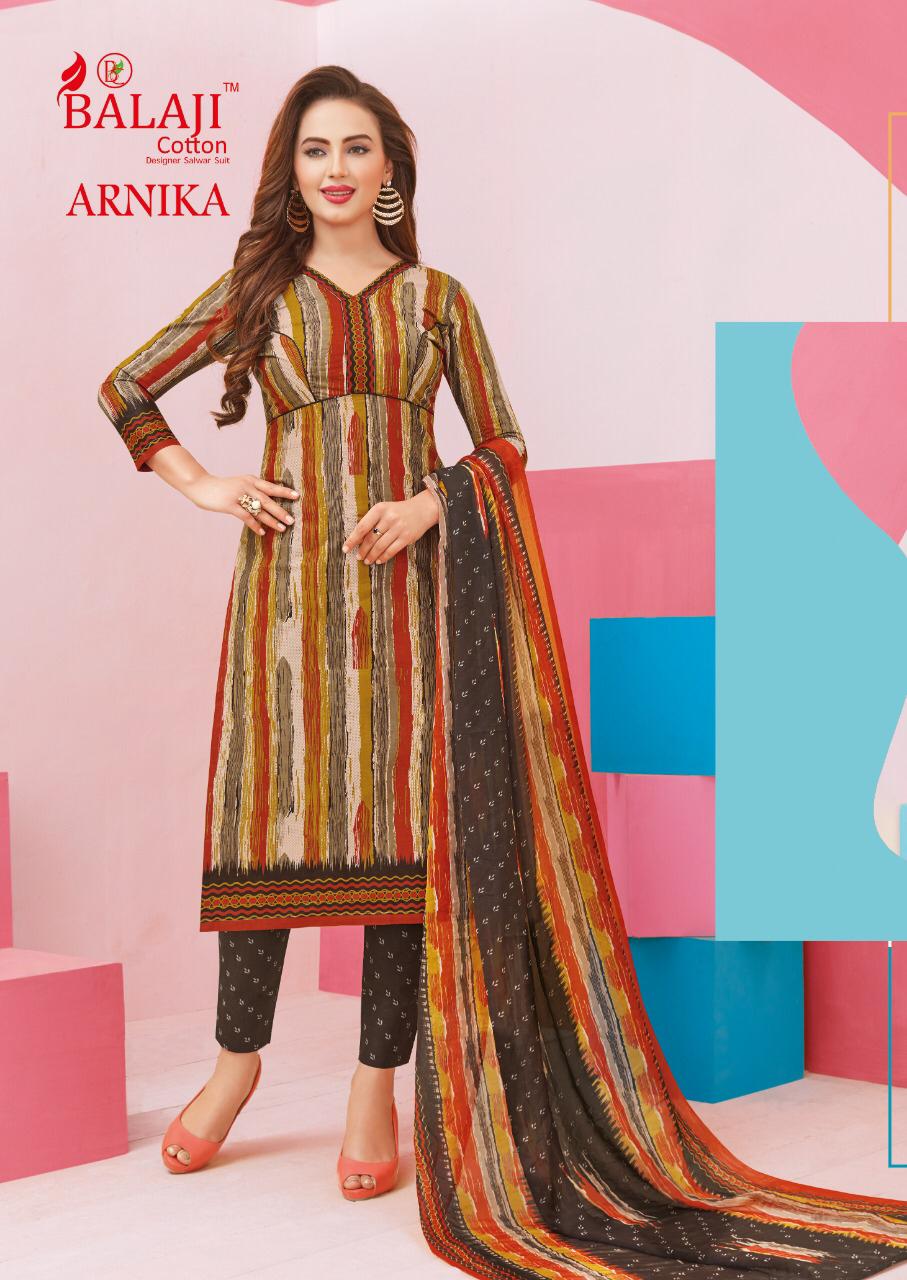 Balaji Cotton Arnika Vol 8 Top Cotton Wbottom Cotton And Chiffon Dupatta Dress Material Catalog