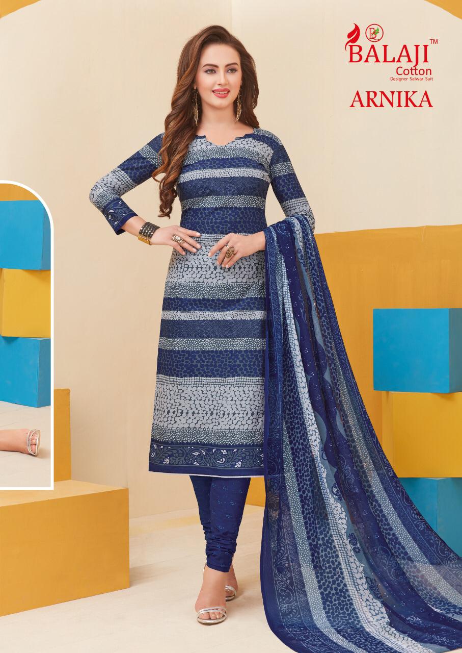 Balaji Cotton Arnika Vol 8 Top Cotton Wbottom Cotton And Chiffon Dupatta Dress Material Catalog