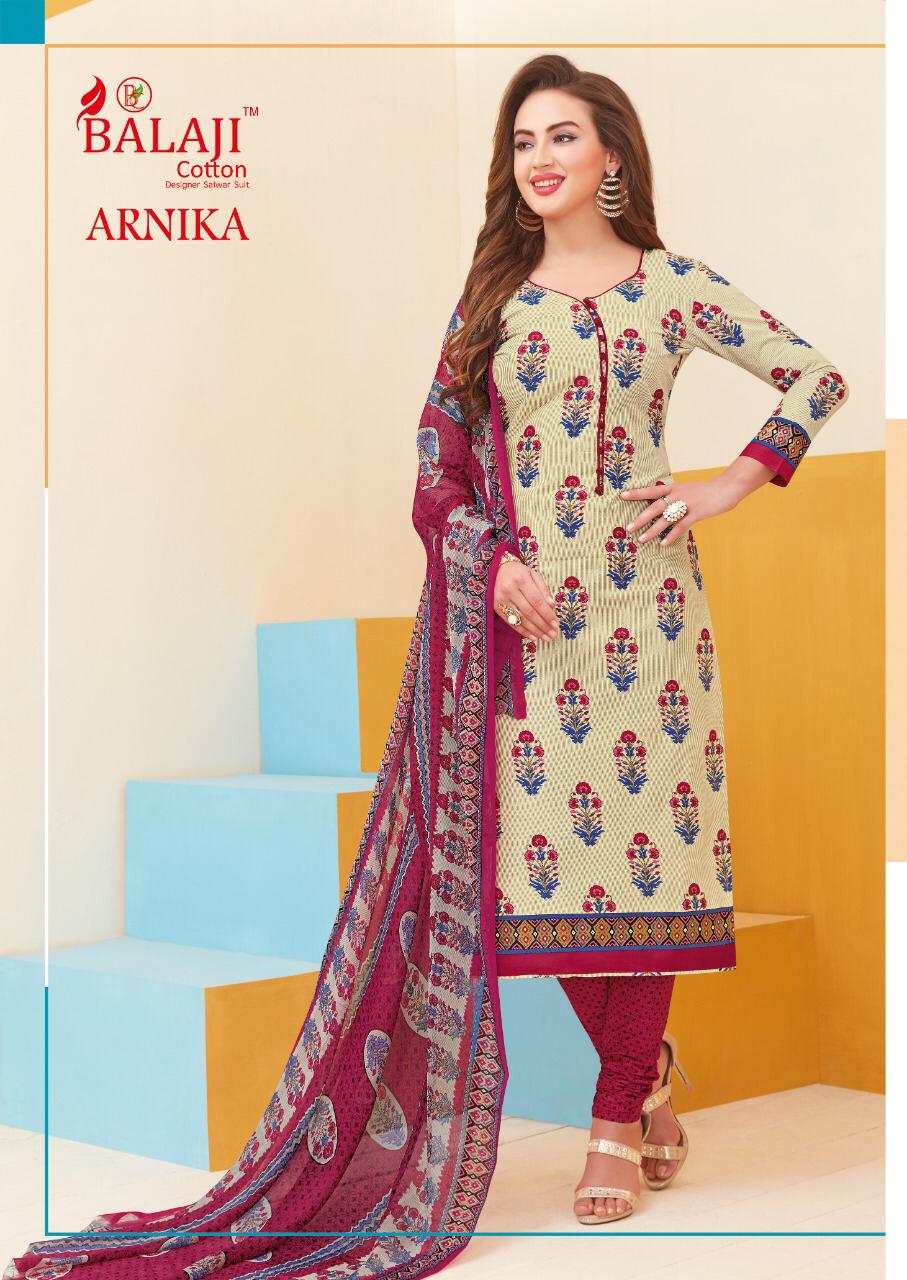 Balaji Cotton Arnika Vol 8 Top Cotton Wbottom Cotton And Chiffon Dupatta Dress Material Catalog