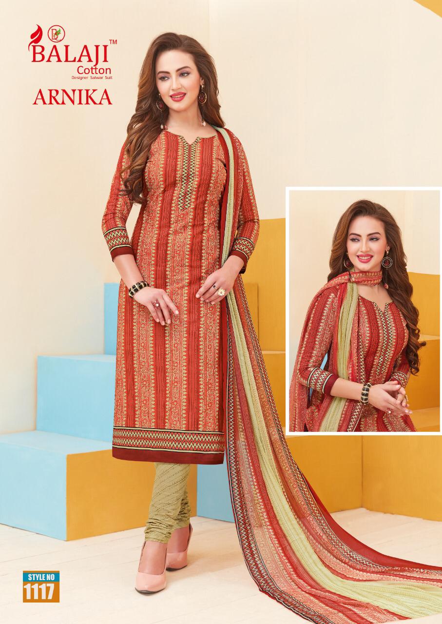 Balaji Cotton Arnika Vol 8 Top Cotton Wbottom Cotton And Chiffon Dupatta Dress Material Catalog