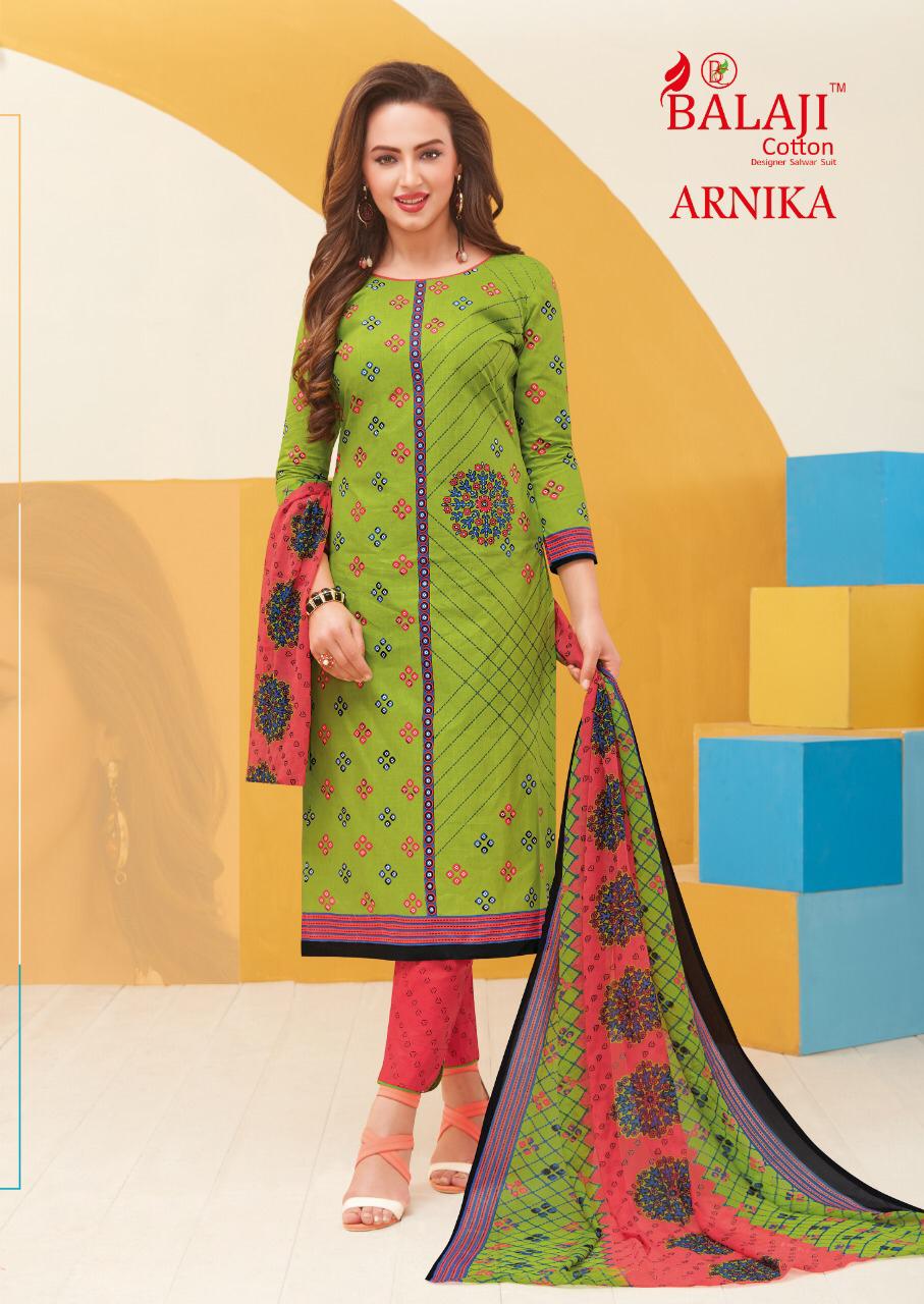 Balaji Cotton Arnika Vol 8 Top Cotton Wbottom Cotton And Chiffon Dupatta Dress Material Catalog